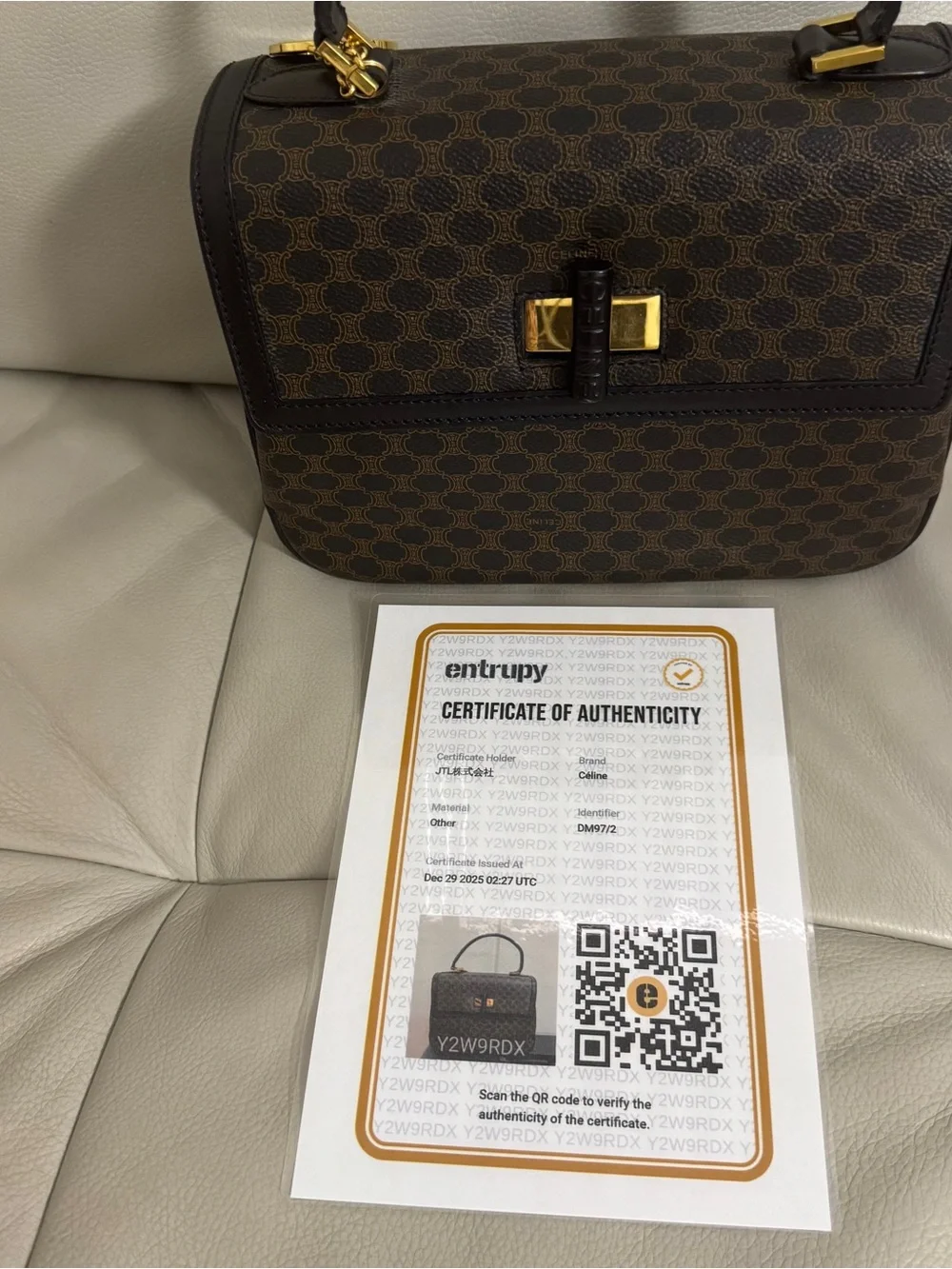 Celine structured satchel